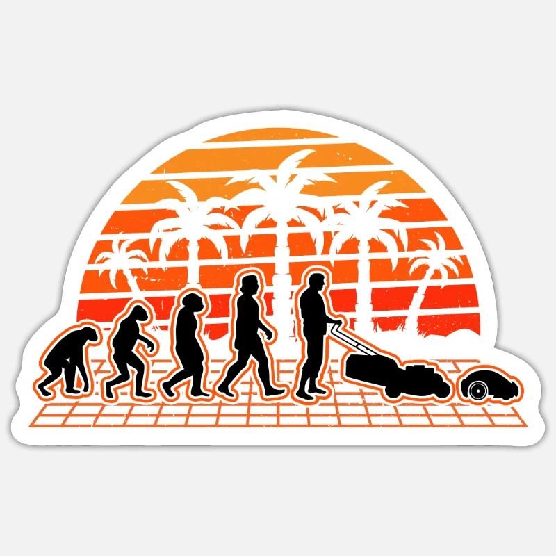 Tondeuse à gazon robotisée Evolution Retro Tondeuse à gazon robotisée Sticker taille S (10 x 10 cm)