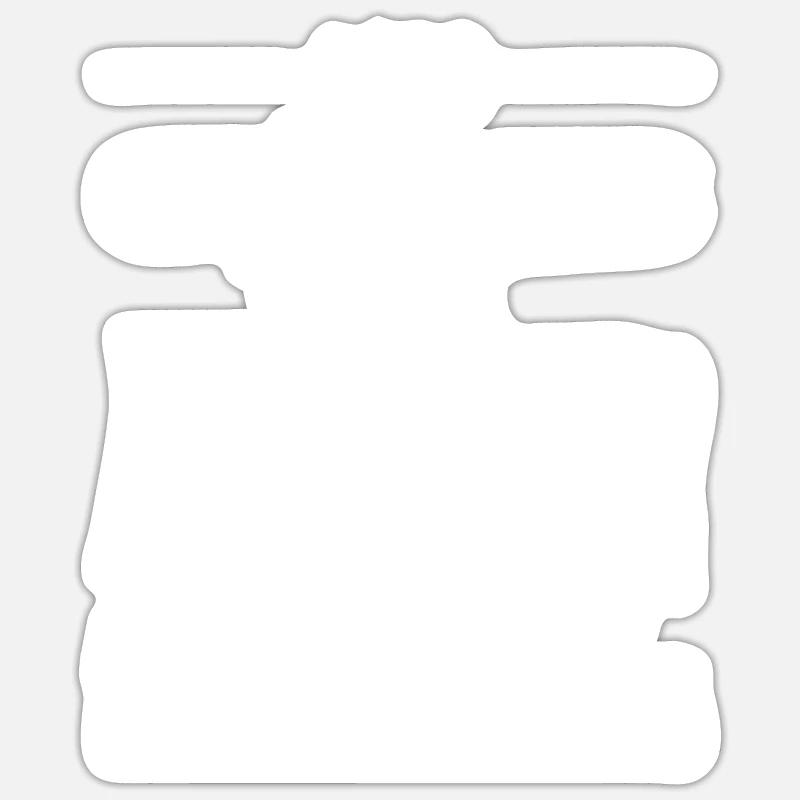 Ziege Ziege Tier Geschenk - Sticker Größe S (10 x 10 cm) - Mattweiß