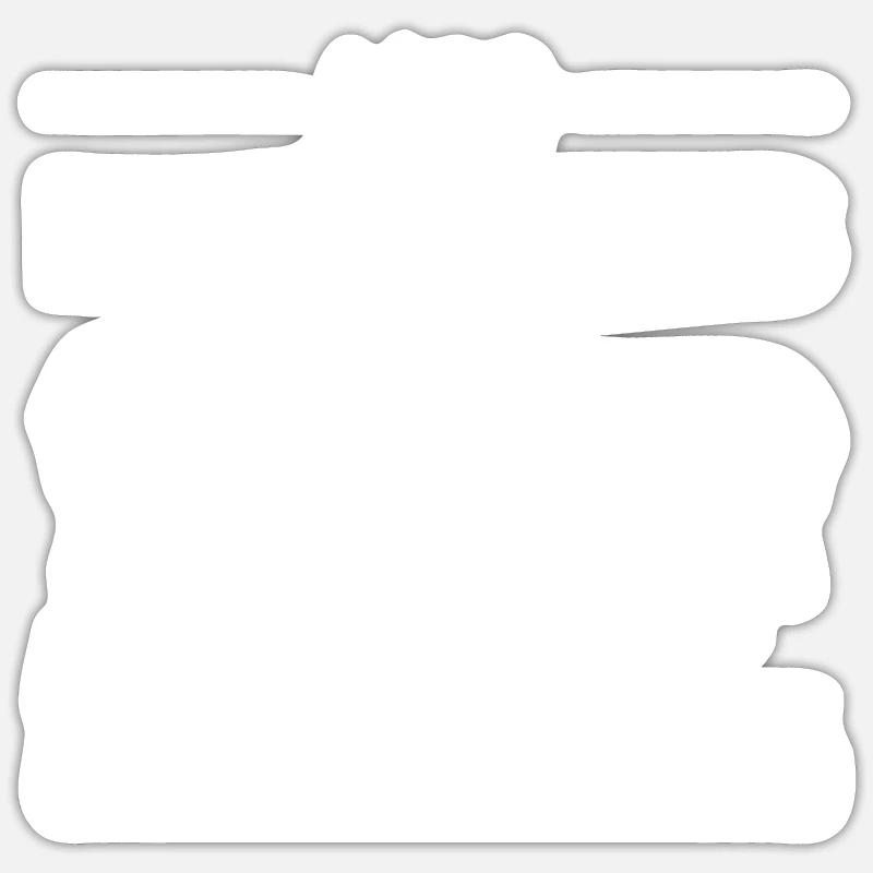 Schaf Schaf Tier Geschenk - Sticker Größe S (10 x 10 cm) - Mattweiß