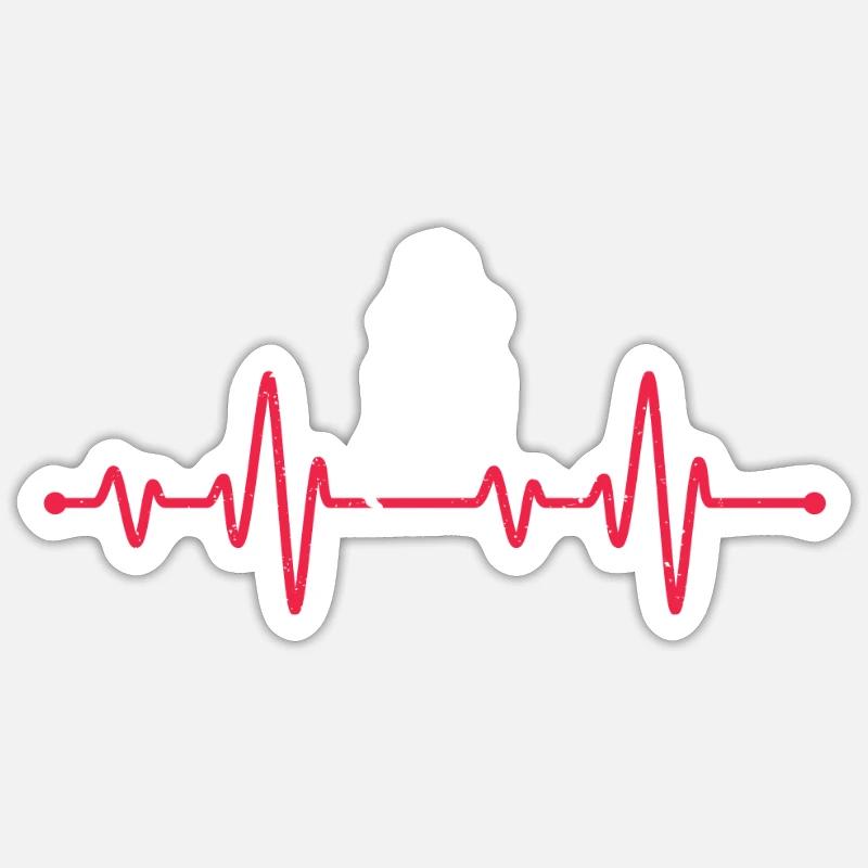 Pulse Runner Drôle Athlétisme Jogging - Sticker taille S (10 x 10 cm) - blanc mat