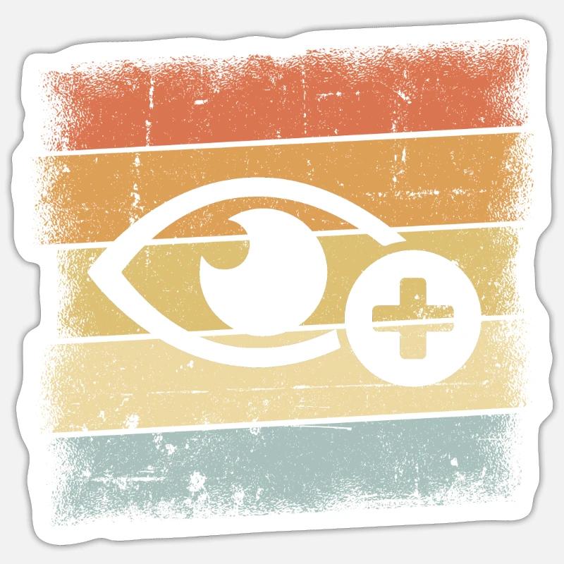 Optiker - Sticker Größe S (10 x 10 cm) - Mattweiß