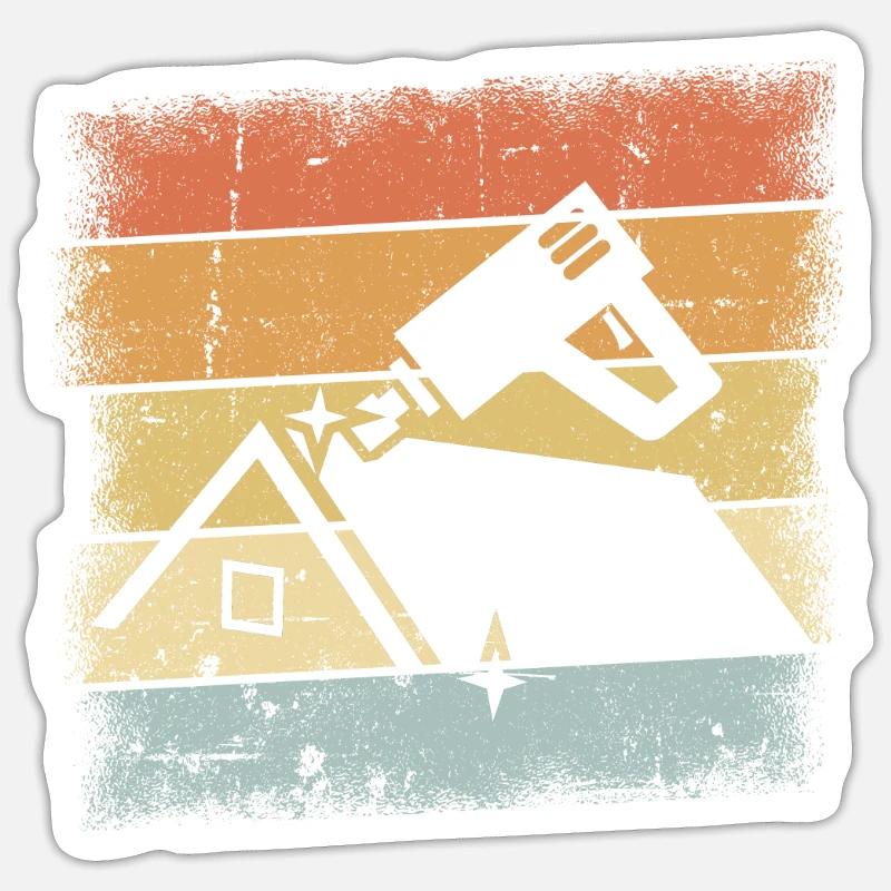 Couvreur - Sticker taille S (10 x 10 cm) - blanc mat