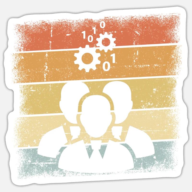 Responsable informatique - Sticker taille S (10 x 10 cm) - blanc mat