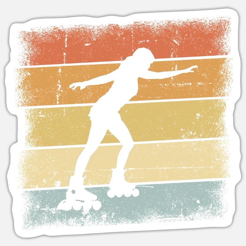 Roller derby - Sticker size S (10 x 10 cm) - white matte