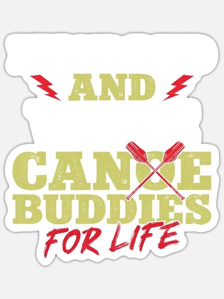 Canoe Canoeing Marriage Wedding - Sticker Größe S (10 x 10 cm) - Mattweiß