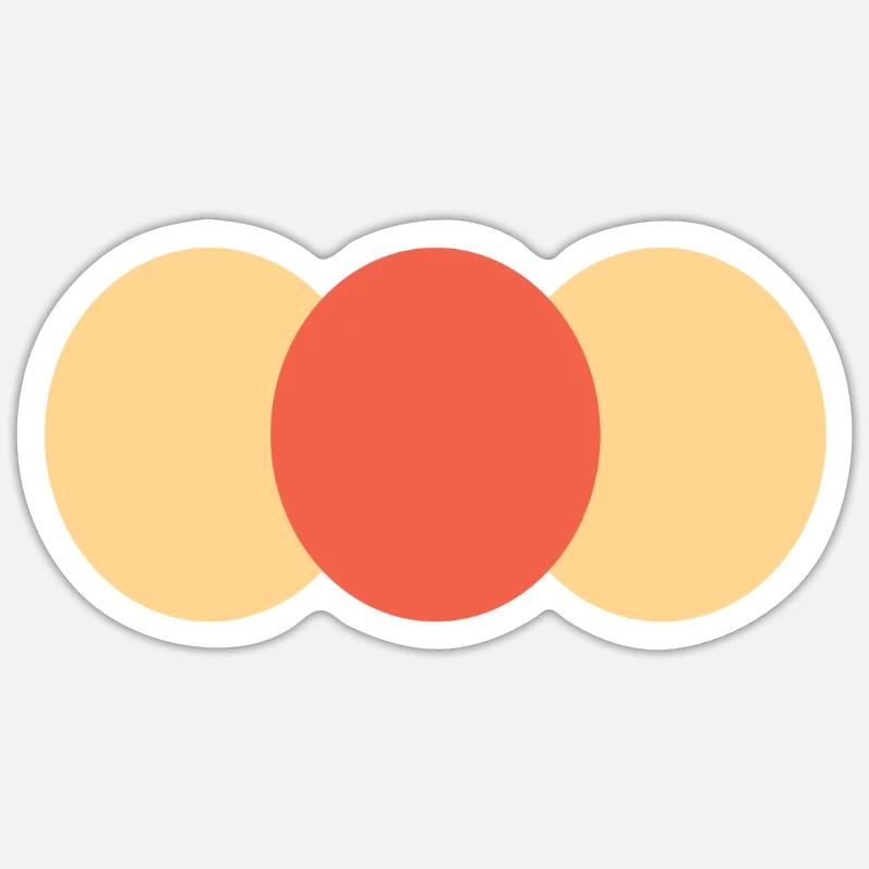 Three circles - Sticker size S (10 x 10 cm) - white matte