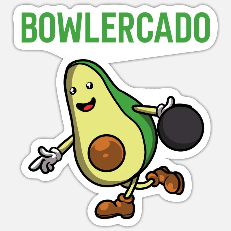 Bowling - Sticker taille S (10 x 10 cm) - blanc mat