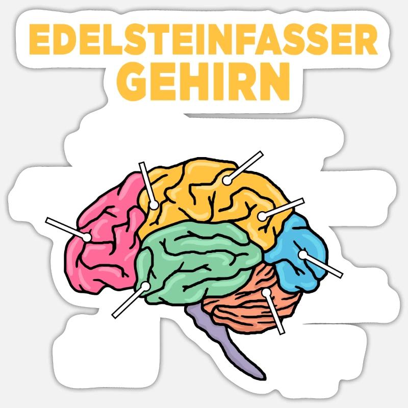 Edelsteinfasser - Sticker Größe S (10 x 10 cm) - Mattweiß