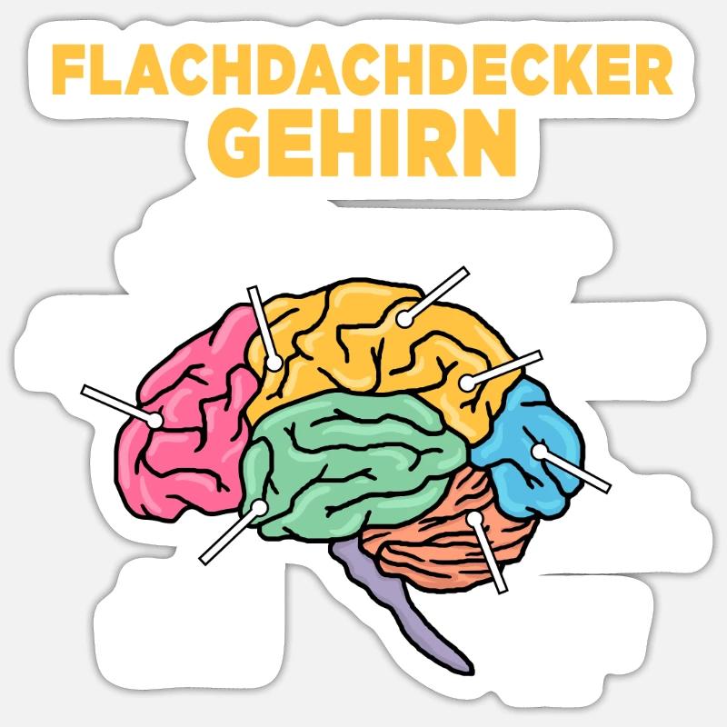 Flachdachdecker - Sticker Größe S (10 x 10 cm) - Mattweiß