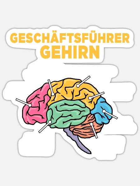 Geschäftsführer - Sticker Größe S (10 x 10 cm) - Mattweiß