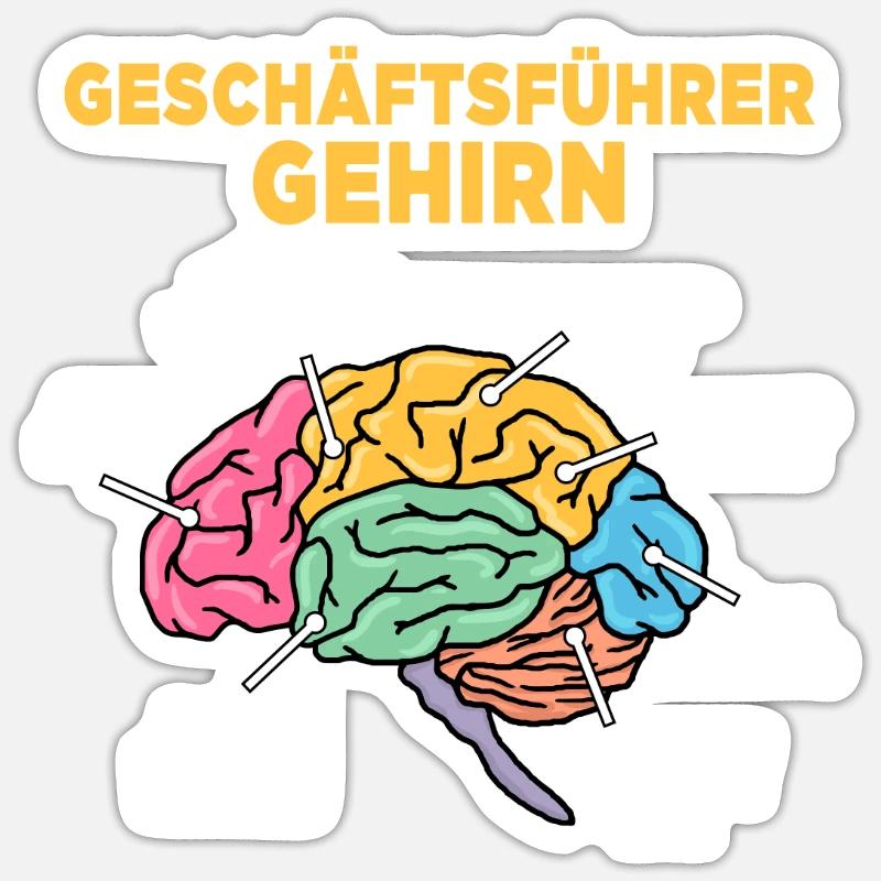 Geschäftsführer - Sticker Größe S (10 x 10 cm) - Mattweiß