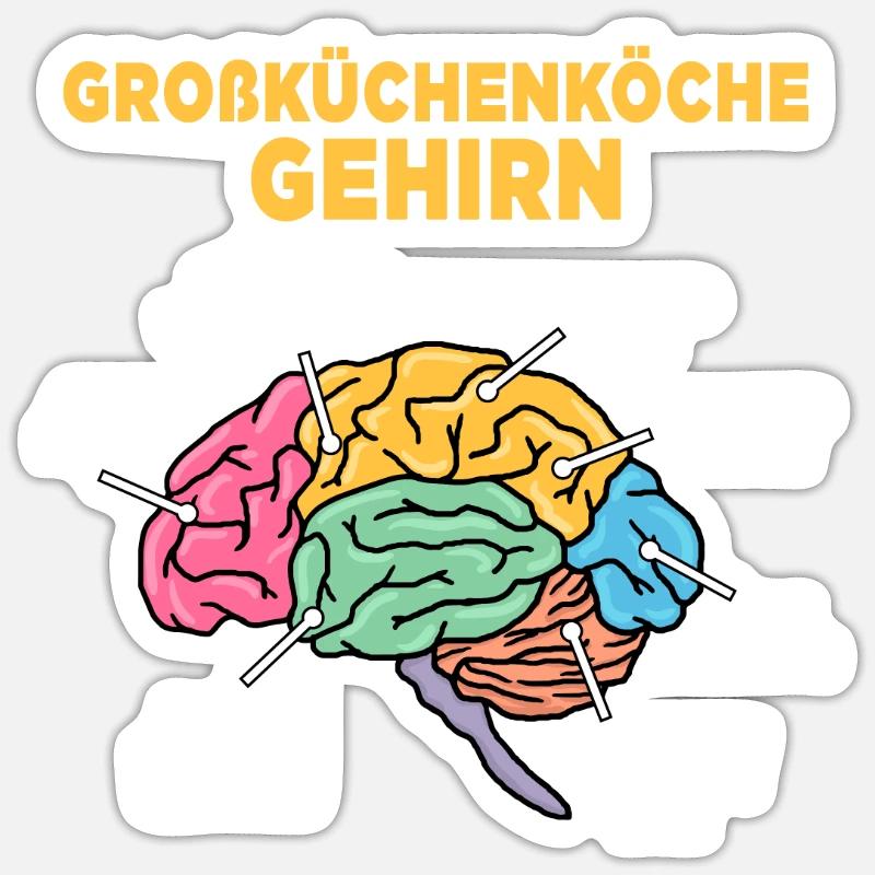 Großküchenköche - Sticker Größe S (10 x 10 cm) - Mattweiß