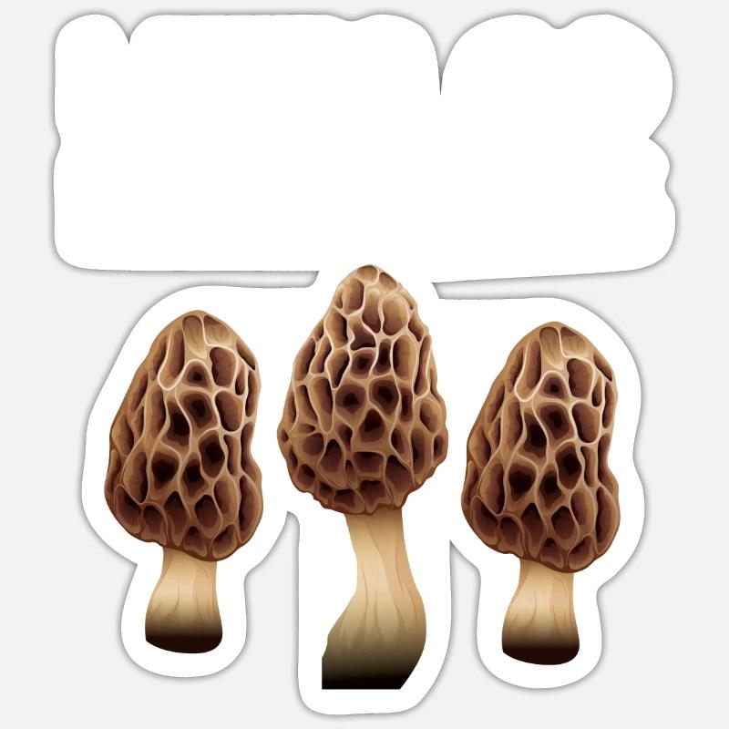 Chasse aux champignons - Sticker taille S (10 x 10 cm) - blanc mat