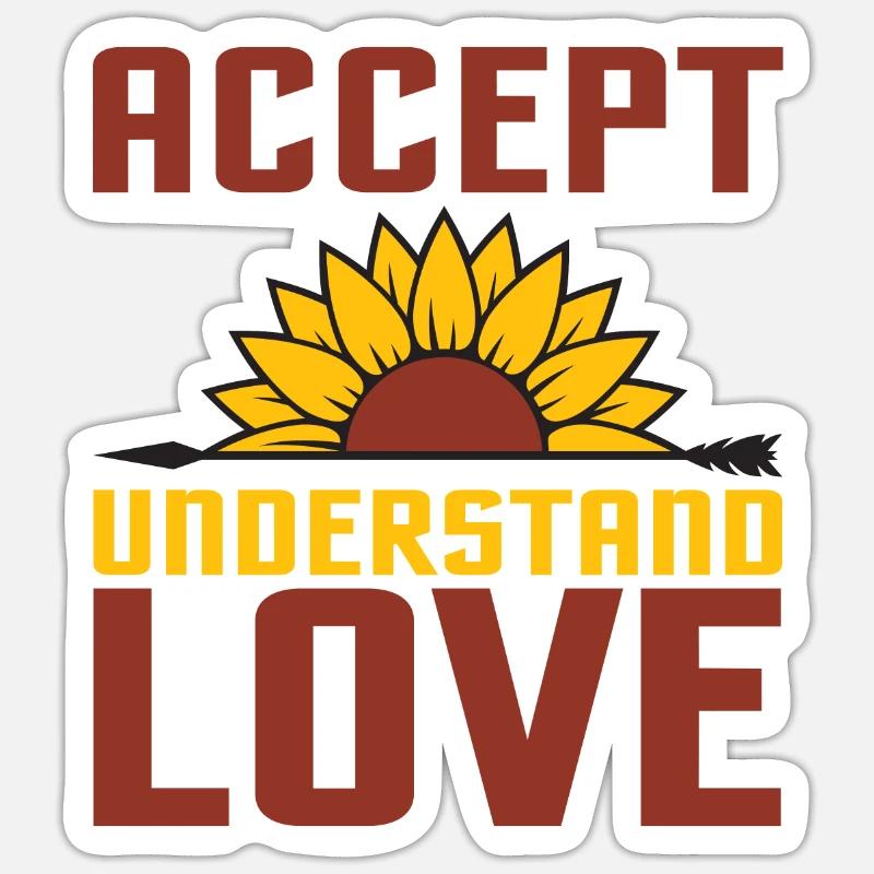 Accepter et comprendre l’amour Sticker taille S (10 x 10 cm)