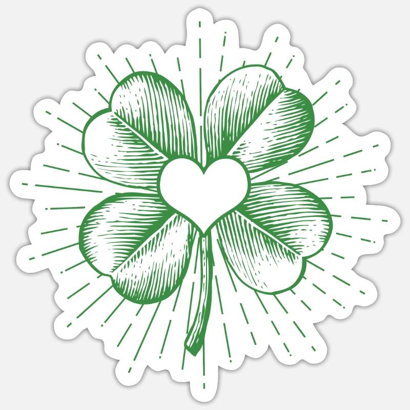 Four-leaf clover Sticker size S (10 x 10 cm)