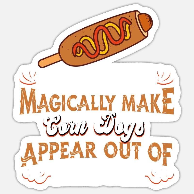 Corn dog Sticker size S (10 x 10 cm)