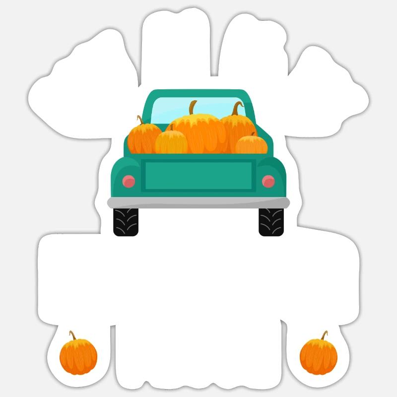 Retrouvez-moi au Pumpkin Patch - Sticker taille S (10 x 10 cm) - blanc mat
