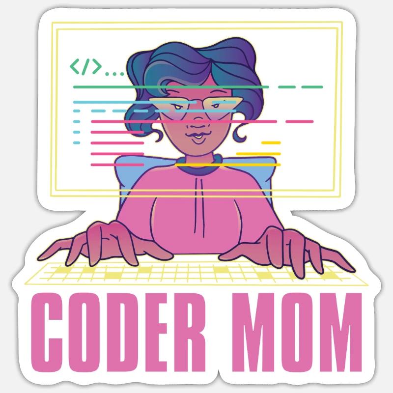Programmer Coder Software Developer - Sticker size S (10 x 10 cm) - white matte