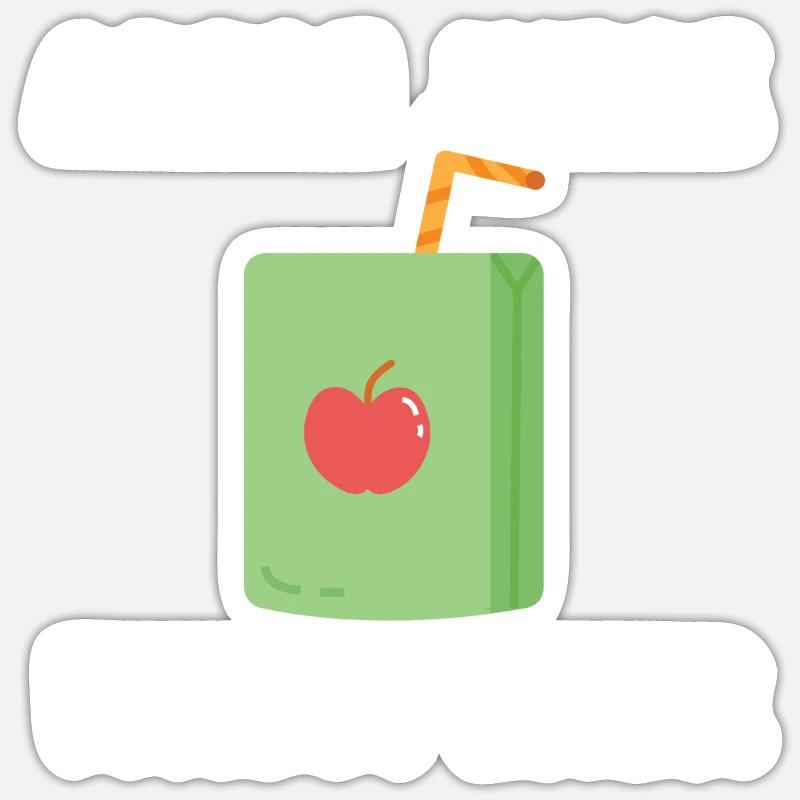 Chuchoteur de jus de pomme Sticker taille S (10 x 10 cm)