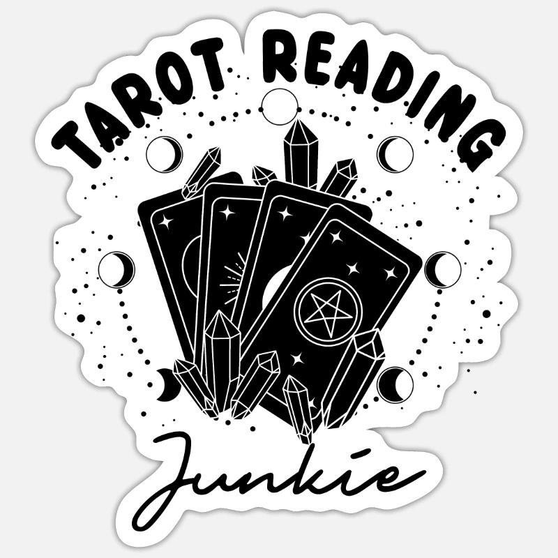 Divination Tarot Lecture Junkie Fortune Telling Sticker taille S (10 x 10 cm)