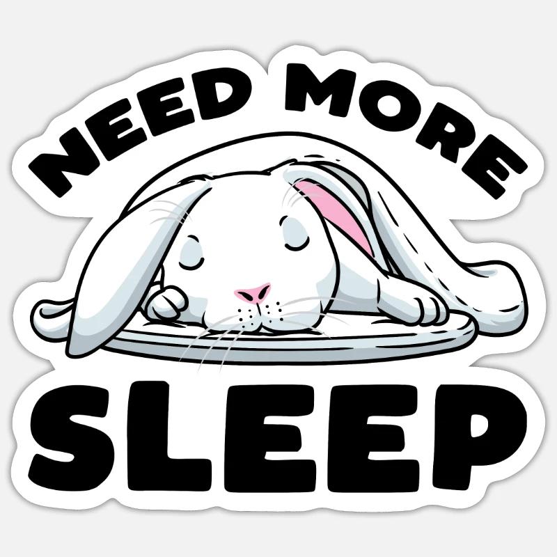 White Rabbit Rabbit Sticker size S (10 x 10 cm)