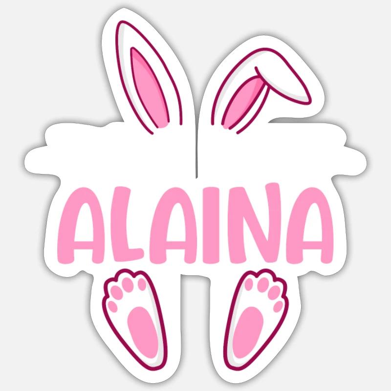 ALAINA Easter - Sticker size S (10 x 10 cm) - white matte