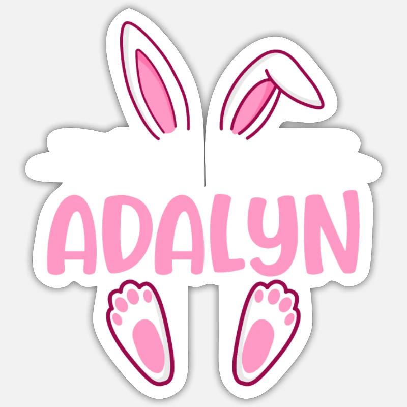 ADALYN Pâques - Sticker taille S (10 x 10 cm) - blanc mat