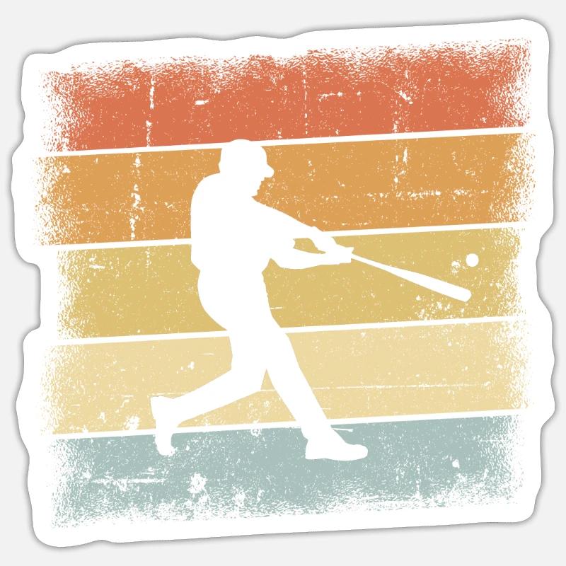 Baseball Sunset - Sticker Größe S (10 x 10 cm) - Mattweiß