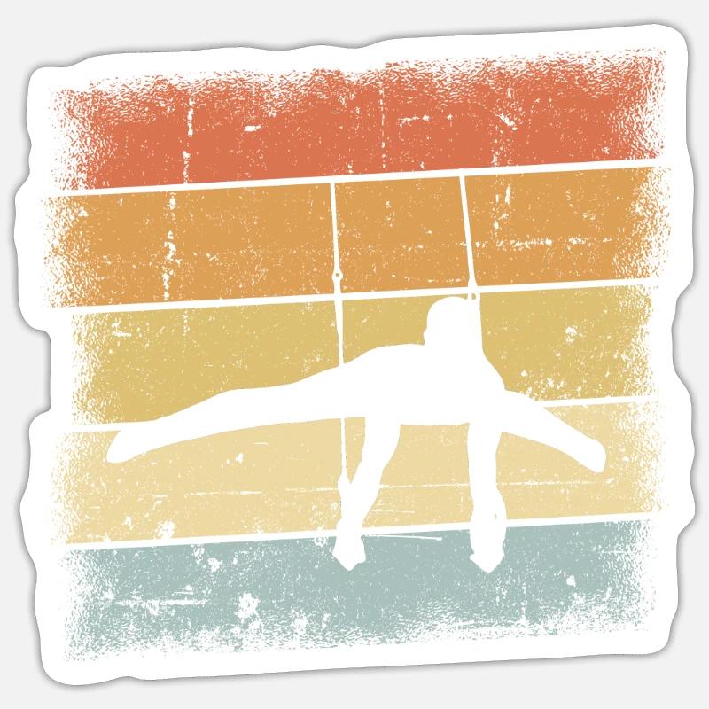 Gymnastics Retro - Sticker size S (10 x 10 cm) - white matte