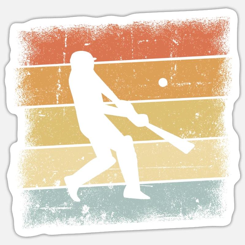 Cricket Rétro - Sticker taille S (10 x 10 cm) - blanc mat