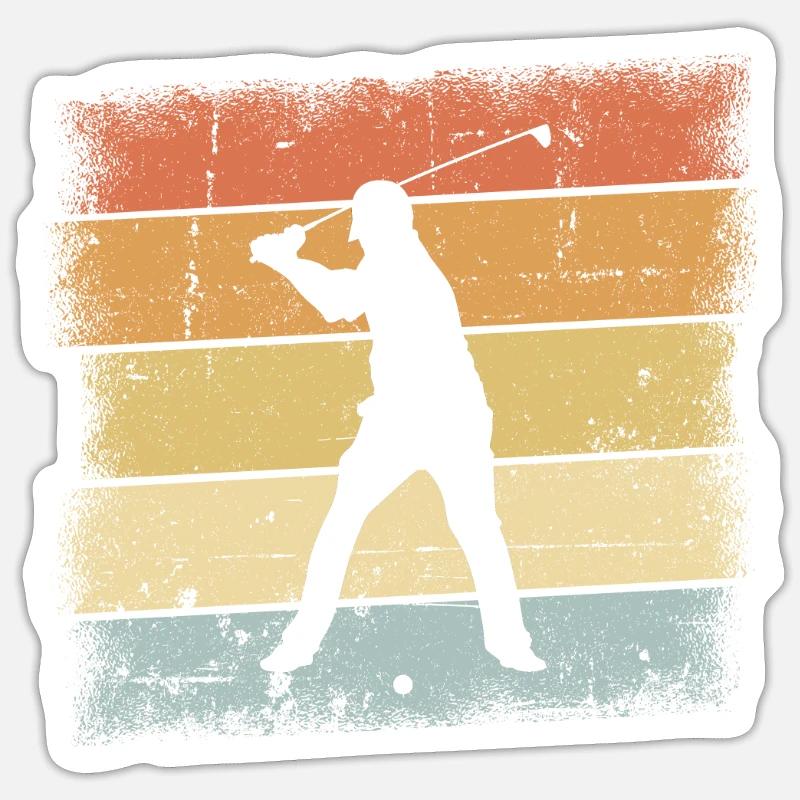 Golf Sunset - Sticker Größe S (10 x 10 cm) - Mattweiß