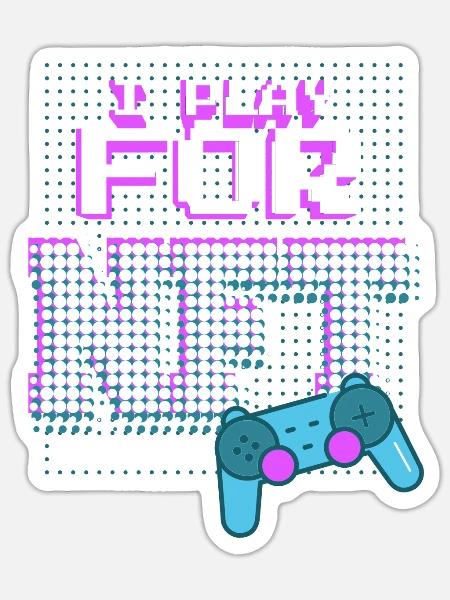 Für NFT spielen - Sticker Größe S (10 x 10 cm) - Mattweiß