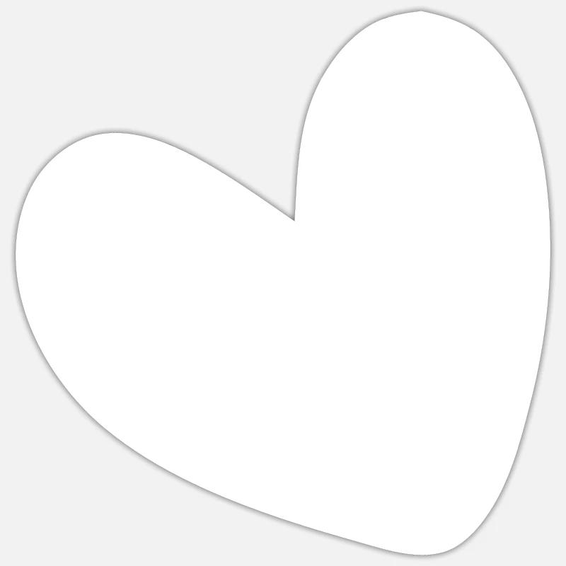 Simple White Heart - Sticker size S (10 x 10 cm) - white matte