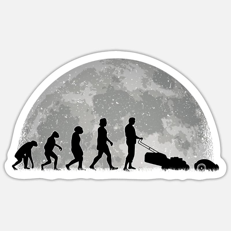 Robotic Lawn Mower Evolution Moon Robotic Lawn Mower Sticker size S (10 x 10 cm)