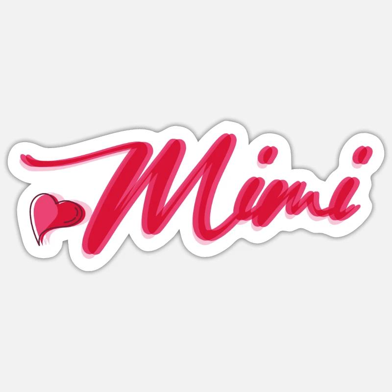 Mimi - Sticker taille S (10 x 10 cm) - blanc mat