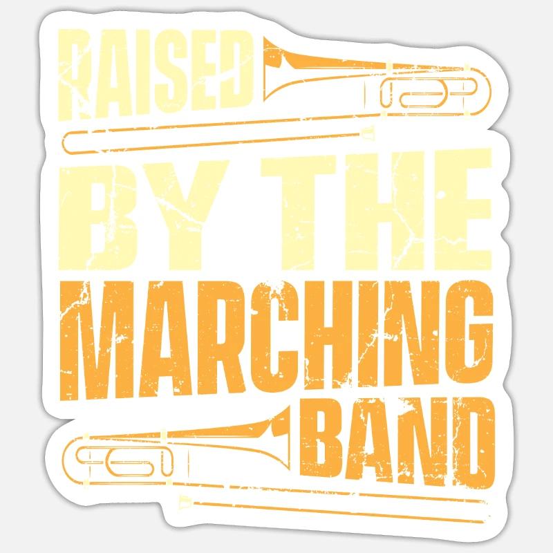 Trombone - Sticker size S (10 x 10 cm) - white matte