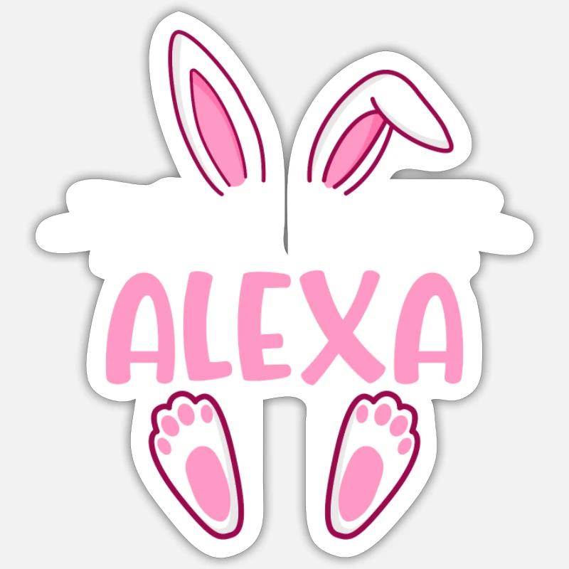 ALEXA Easter - Sticker size S (10 x 10 cm) - white matte