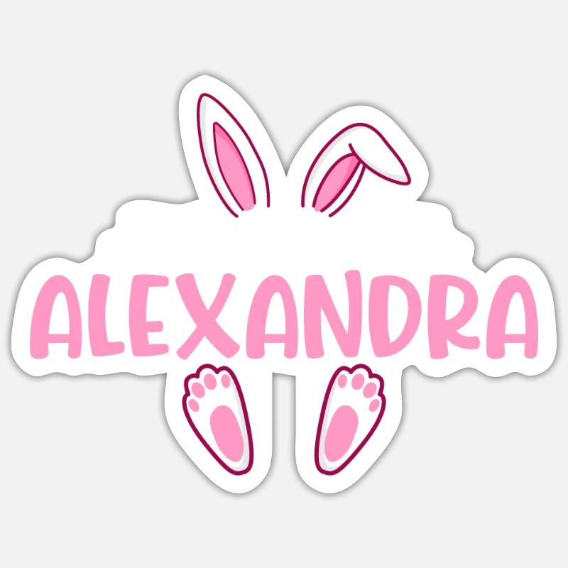 ALEXANDRA Easter - Sticker size S (10 x 10 cm) - white matte
