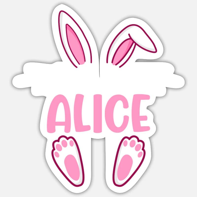 ALICE Easter - Sticker size S (10 x 10 cm) - white matte