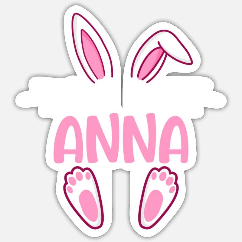ANNA Easter - Sticker size S (10 x 10 cm) - white matte