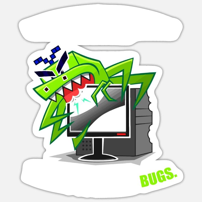 Programmer Coder Software Developer - Sticker size S (10 x 10 cm) - white matte