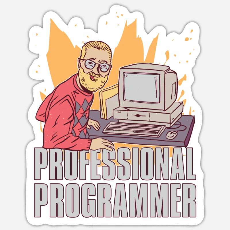 Programmierer Coder Software Entwickler Sticker Größe S (10 x 10 cm)