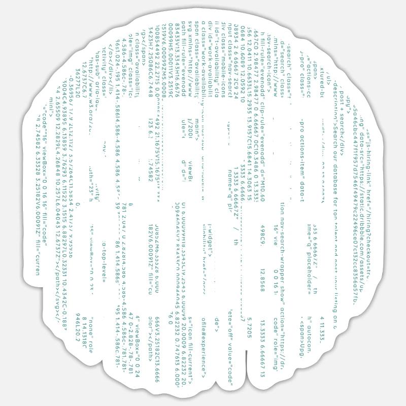 Programmer Coder Software Developer - Sticker size S (10 x 10 cm) - white matte