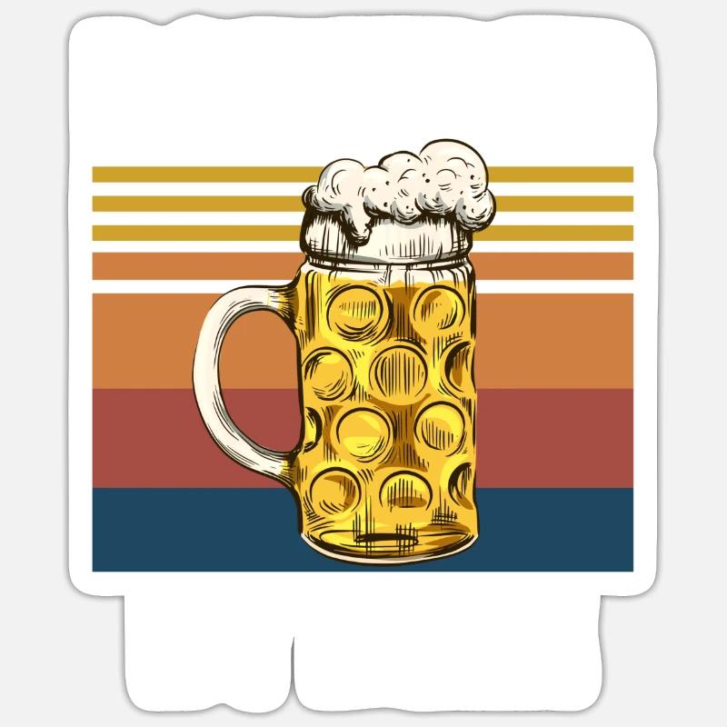 Powered By Beer Sticker size S (10 x 10 cm)
