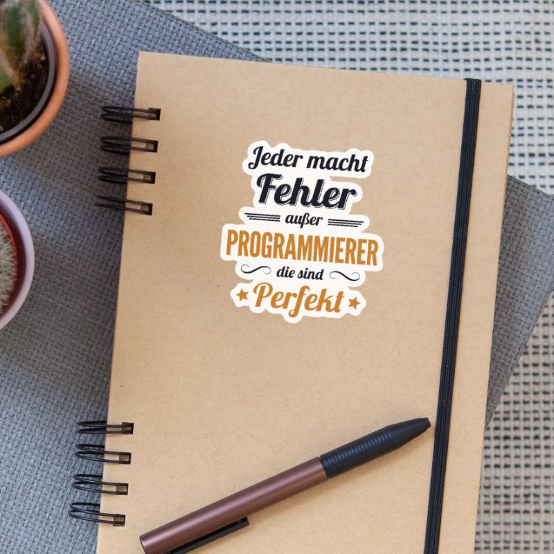 Programmierer sind Perfekt Developer Coder Sticker Größe S (10 x 10 cm)