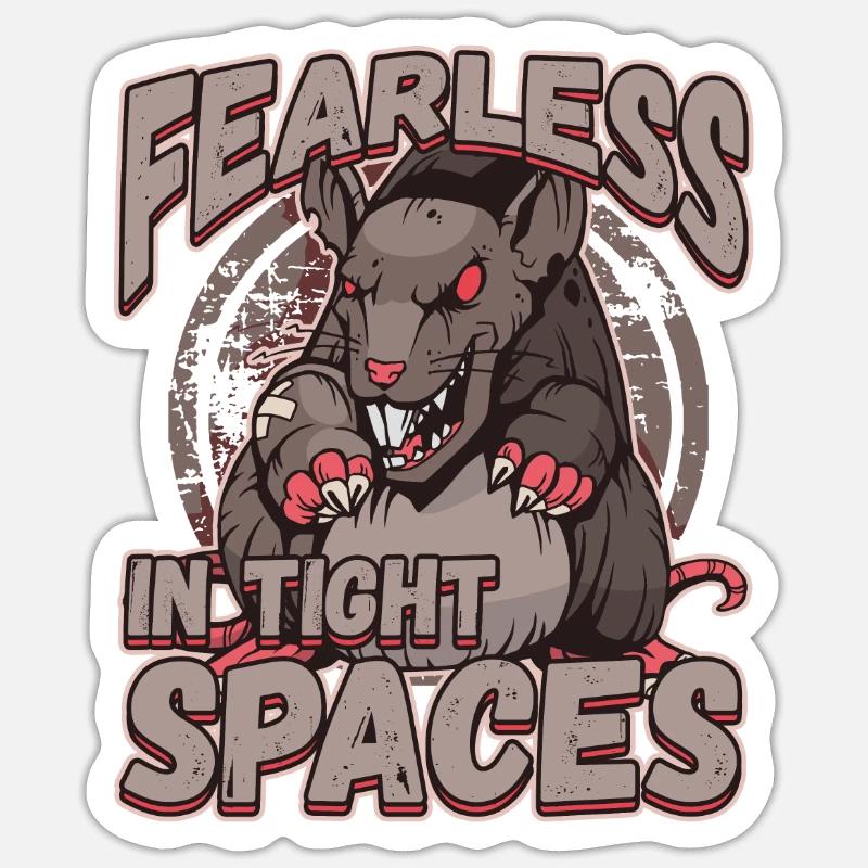 Sans peur dans les espaces restreints Sticker taille S (10 x 10 cm)