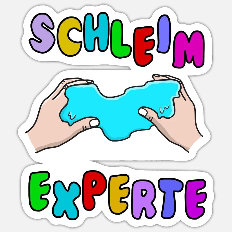 Slime Expert Fluffy Drizzly Cloud Texture Buble Sticker size S (10 x 10 cm)
