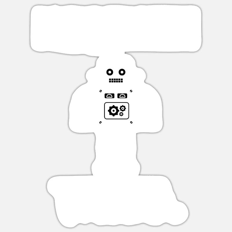 Ich bin kein Roboter, Vallah. - Sticker Größe S (10 x 10 cm) - Mattweiß