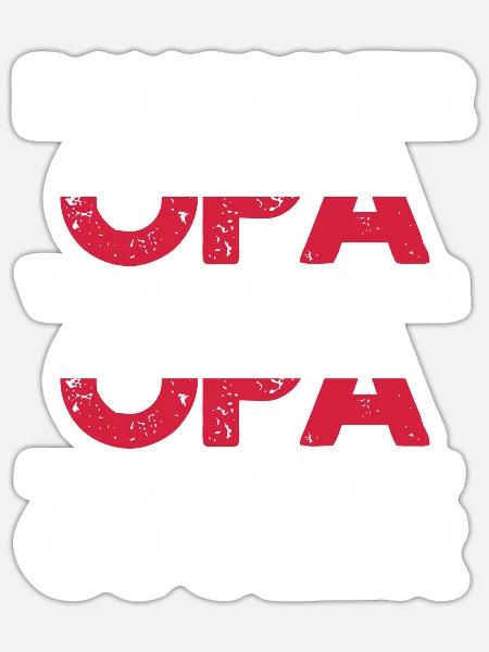 Polska Polenischer Opa Pole Polen - Sticker Größe S (10 x 10 cm) - Mattweiß