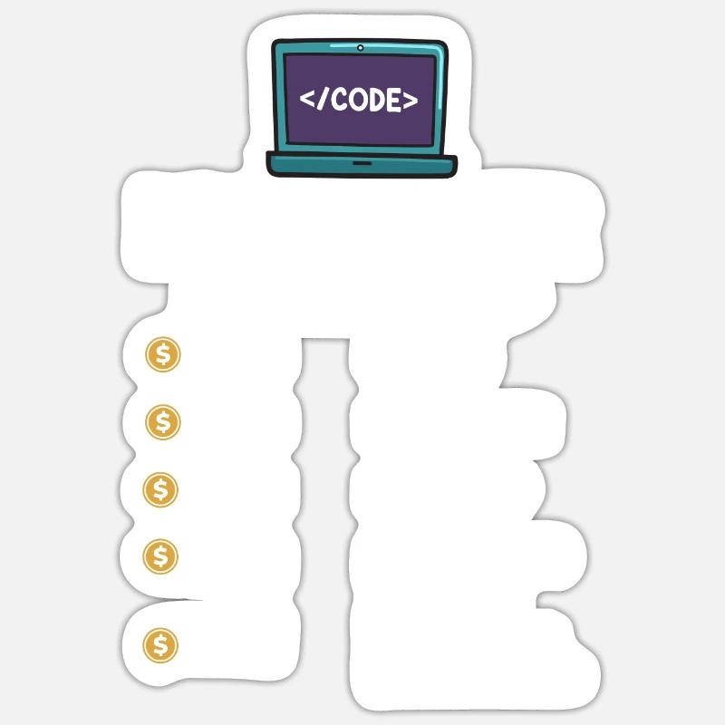Programmatore Programmazione Computer Developer Pc Adesivo